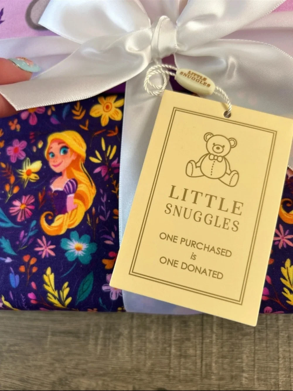 Little Snuggles Purple & Pink Princess Print Kid's Throw Blanket 50 x 65